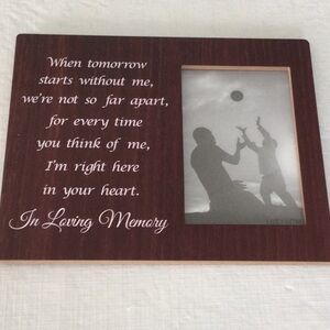 In Loving Memory Brown Photo Frame NWOT